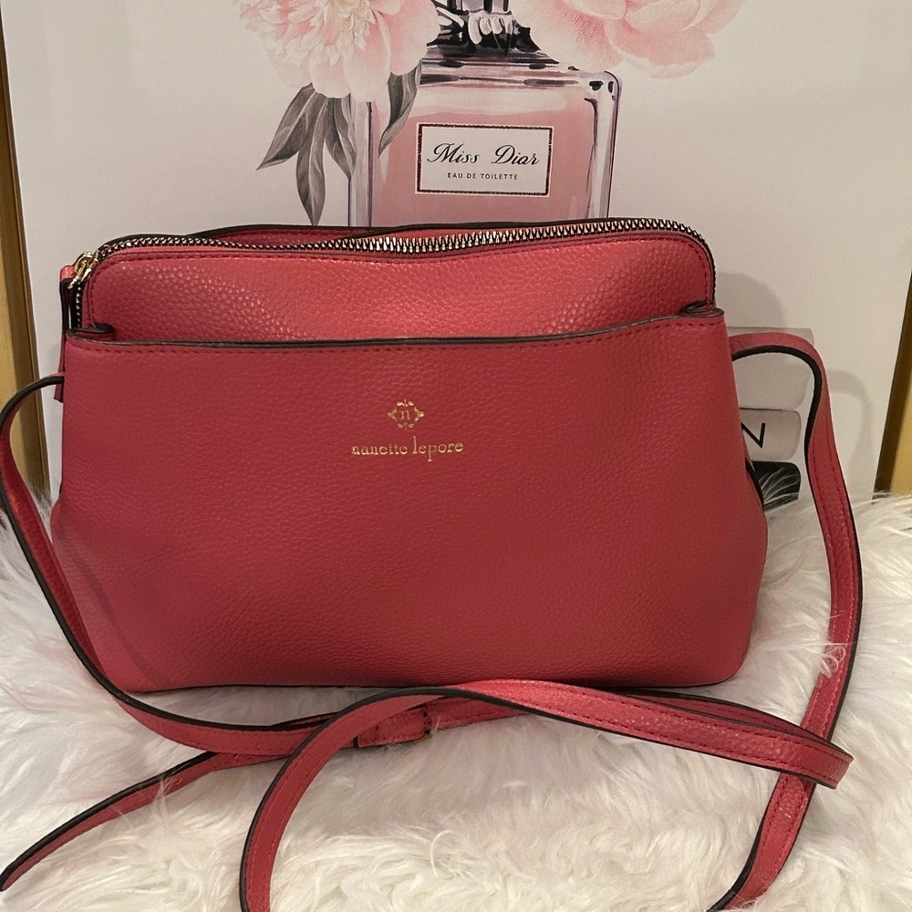 Nanette Lepore Pink Crossbody Bag Adjustable Strap - Picture 8 of 14